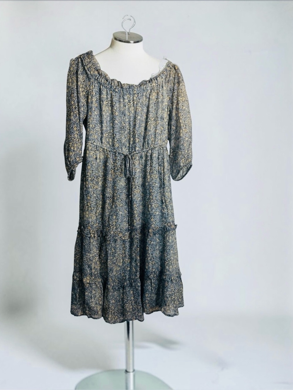 Anthropologie Kira Off-The-Shoulder Peasant Dress Size 6 - Picture 3 of 17